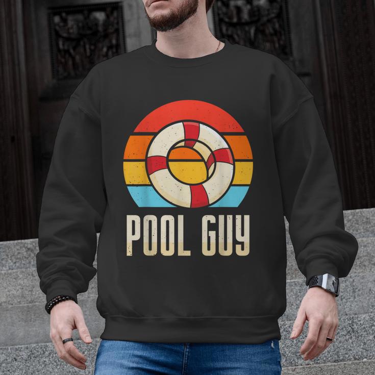 Pool Guy Swimming Attendant Attendants Rescuer Men Graphic Sweatshirt