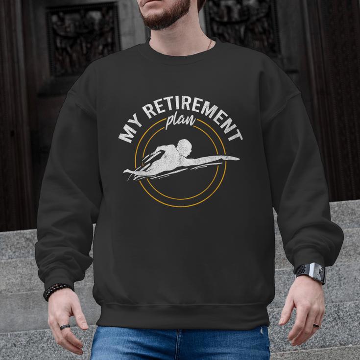 My Retirement Plan Swim Athlete Swimming Grandpa Swimmer Men Graphic Sweatshirt