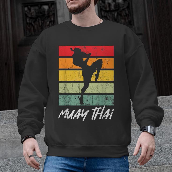 Retro Muay Thai Vintage MMA Martial Arts Thailand Boxing Men Graphic Sweatshirt
