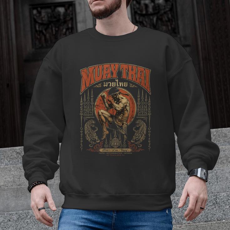 Retro Nak Muay Muay Thai Fighter Thai Boxing Gym Men Graphic Sweatshirt, trending gift Retro Nak Muay Muay Thai Fighter Thai Boxing Gym Men Graphic Sweatshirt, trending gift