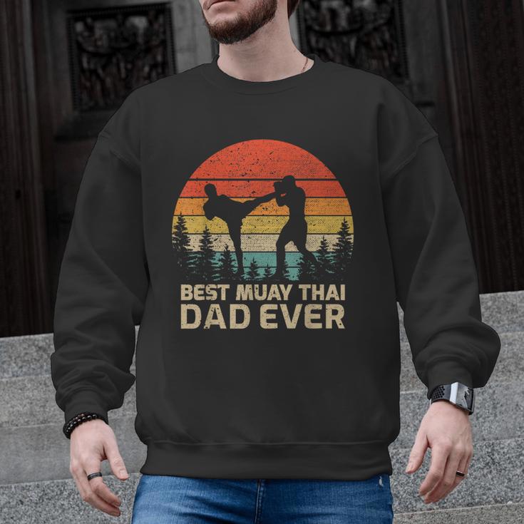 Retro Vintage Best Muay Thai Dad Ever Father's Day Men Graphic Sweatshirt