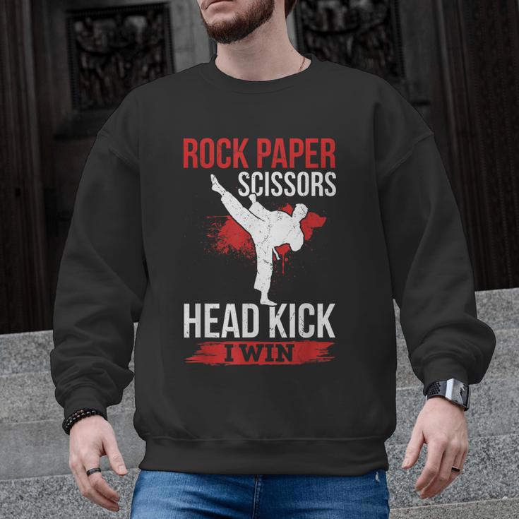 Rock Paper Scissors Head Kick I Win Muay Thai Men Graphic Sweatshirt, trending gift Rock Paper Scissors Head Kick I Win Muay Thai Men Graphic Sweatshirt, trending gift