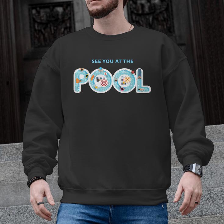 See You At The Pool Summer Swimming Pool Men Graphic Sweatshirt