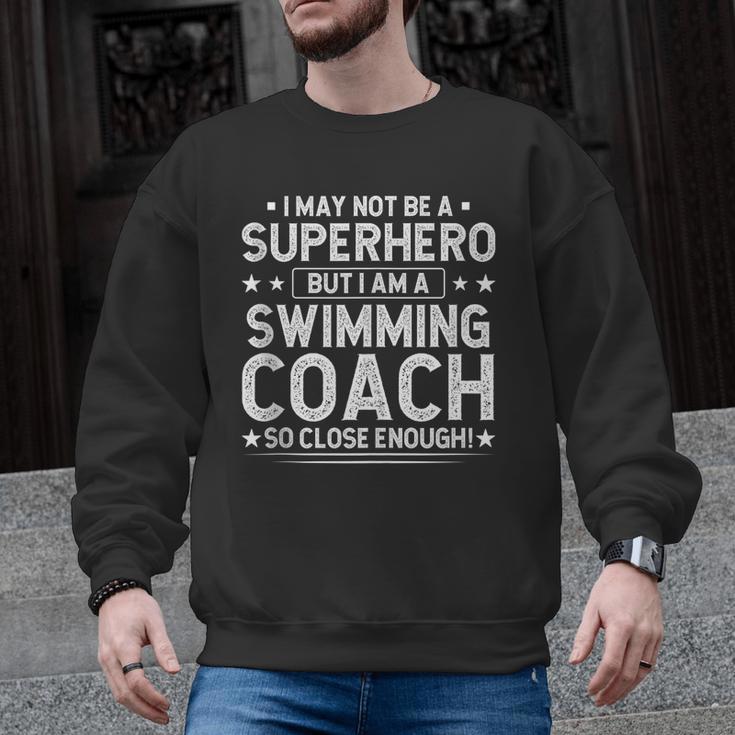 Superhero Swimming Coach Swimming Coach Humor Men Graphic Sweatshirt