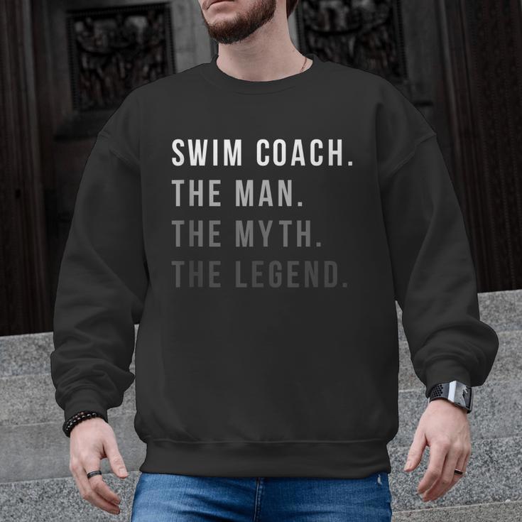 Swim Coach The Man The Myth The Legend Swimming Coach Men Graphic Sweatshirt