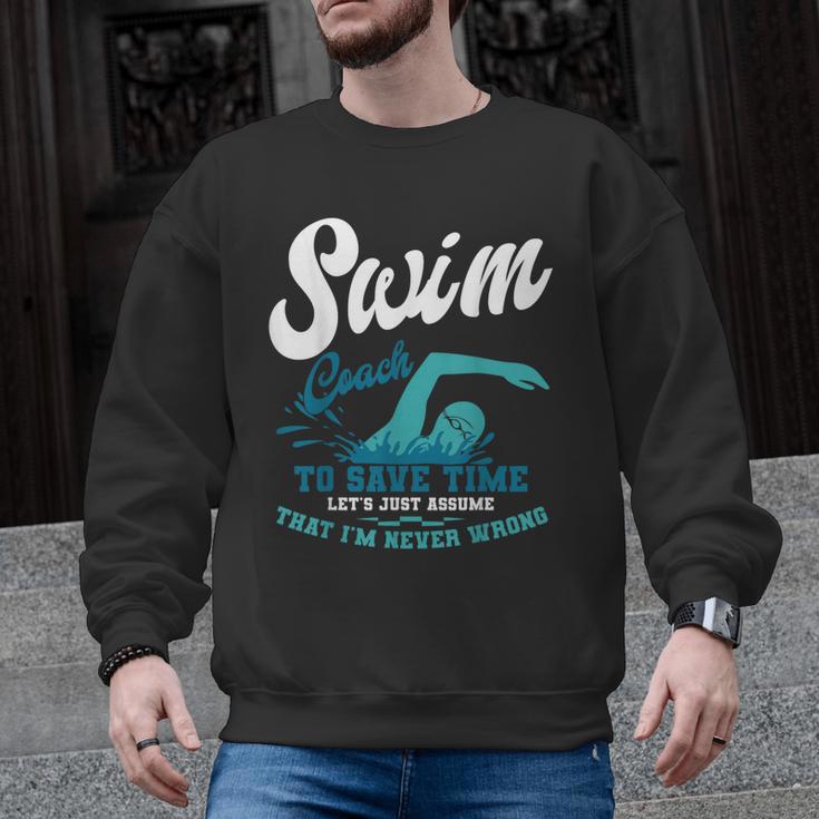 Swim Coach Swimming Lesson Sport Professional Instructor Men Graphic Sweatshirt