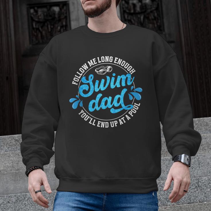 Swim Dad Dad Of A Swimmer Dad Swimming Father Men Graphic Sweatshirt