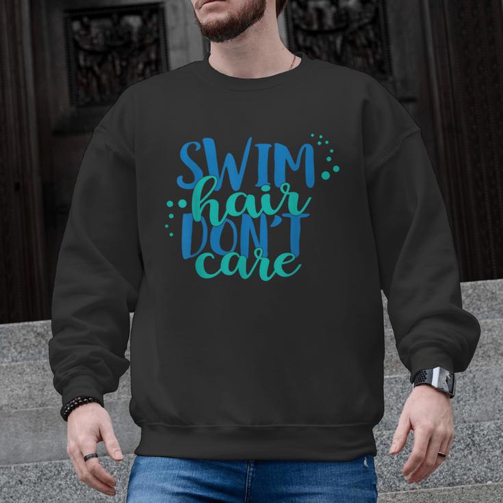 Swim Hair Dont Care Swimming Attitude T Shirt Men Graphic Sweatshirt