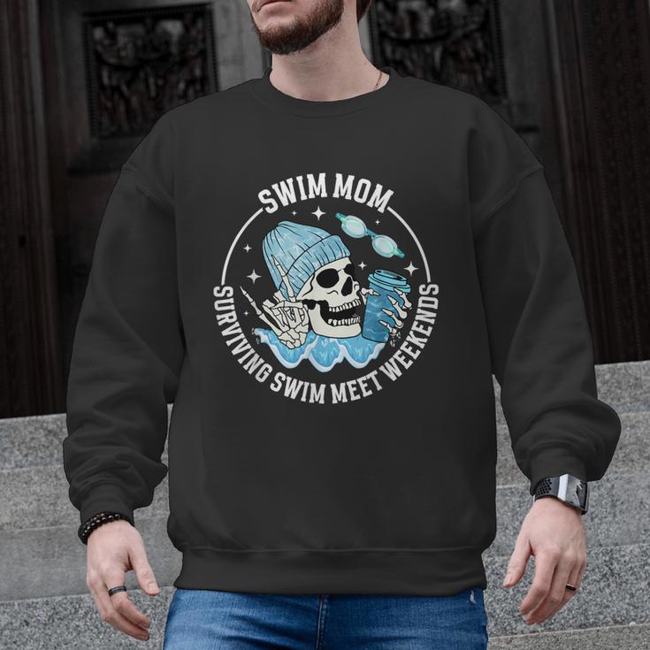 Swim Meets Swim Mom Of A Swimmer Mom Swim Mama Swimming Mom Men Graphic Sweatshirt