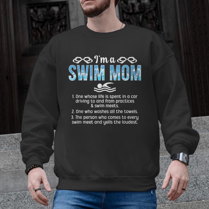 Swim Mom Definition Swimming Mom Of A Swimmer Mama Men Graphic Sweatshirt