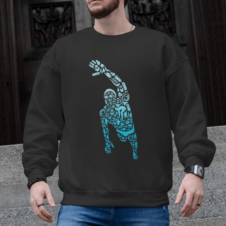 Swim Sport Athletes Swimmer Dad Boys Competitive Swimming Men Graphic Sweatshirt
