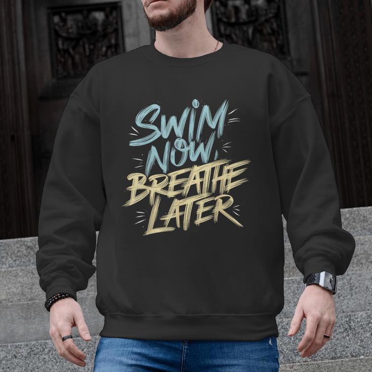 Swimmer Saying Swim Team Swimming Men Graphic Sweatshirt