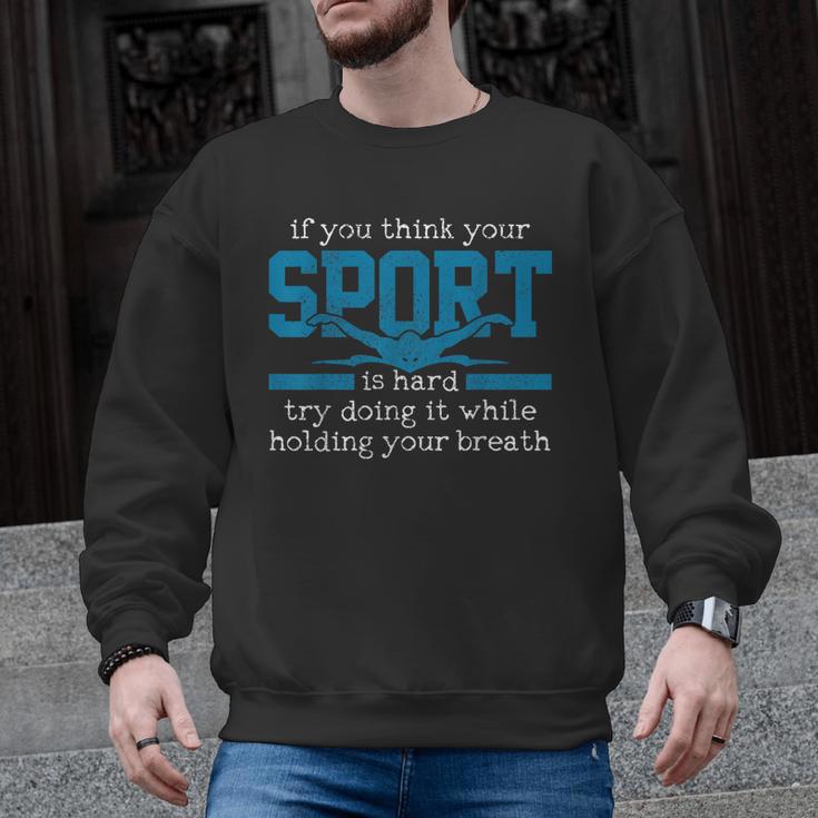 Swimmer Swimming Sports Quote Men Graphic Sweatshirt