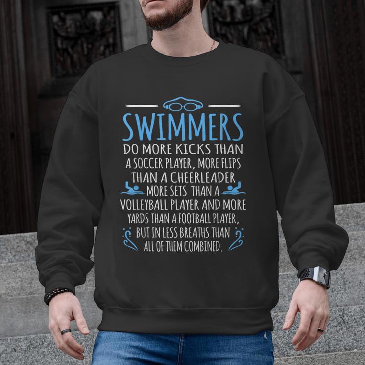 Swimmers Facts Swimming Swim Coach Men Women Graphic Small Men Graphic Sweatshirt