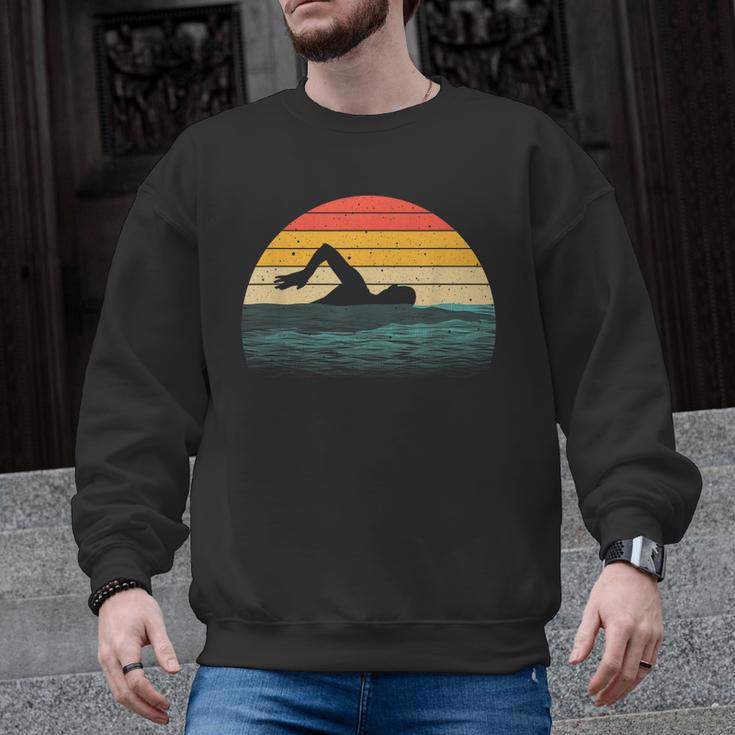 Swimming Art For Men Women Swim Coach Rescue Swimmer Men Graphic Sweatshirt