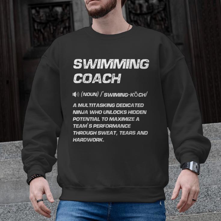 Swimming Coach Definition Swimming Instructor Men Graphic Sweatshirt