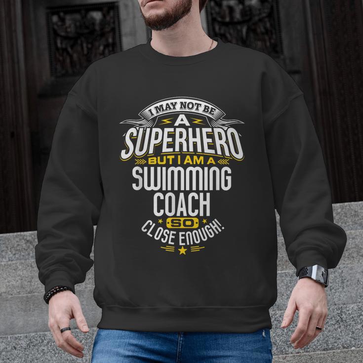 Swimming Coach TShirt Idea Superhero Swimming Shirt Men Graphic Sweatshirt