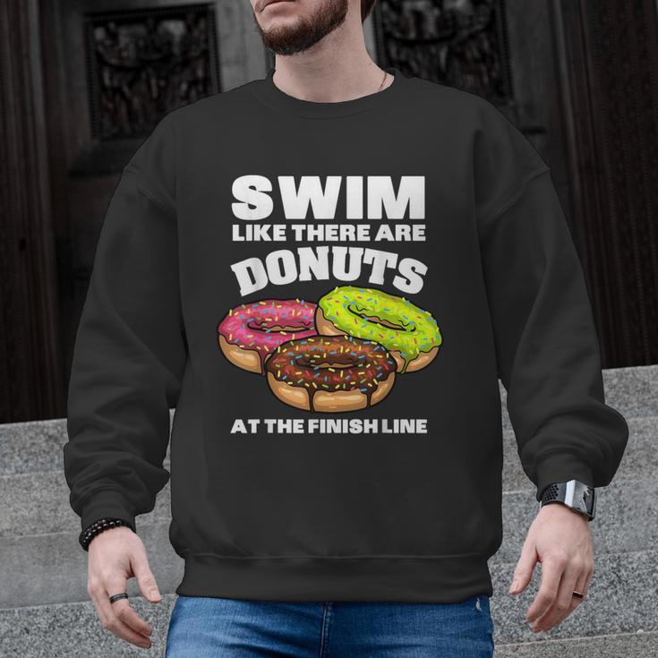 Swimming Donut Men Women Swimmer Sports Athlete Men Graphic Sweatshirt