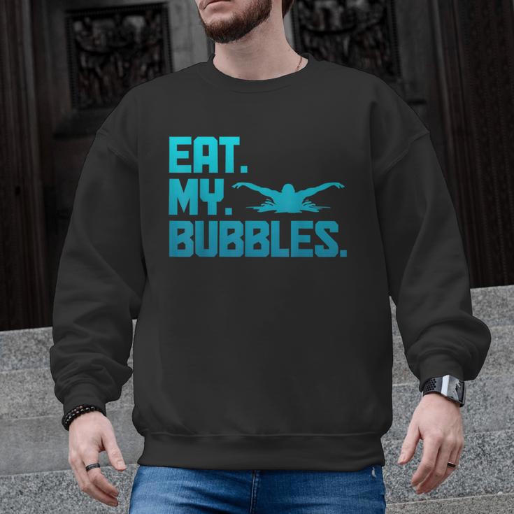 Swimming Eat My Bubbles Swimmer Swim Men Graphic Sweatshirt