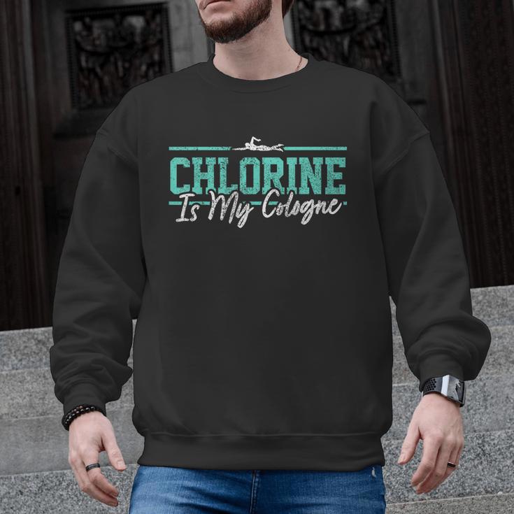 Swimming Humor Swimmer Chlorine Joke Swim Men Graphic Sweatshirt