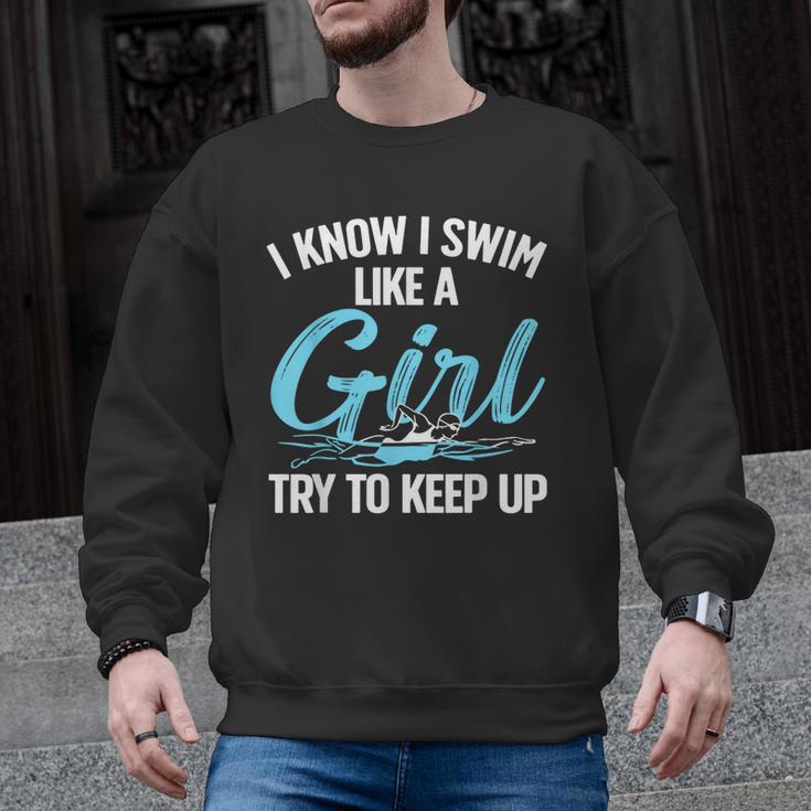Swimming For Men Women Kids Swimmer Swim Lovers Men Graphic Sweatshirt
