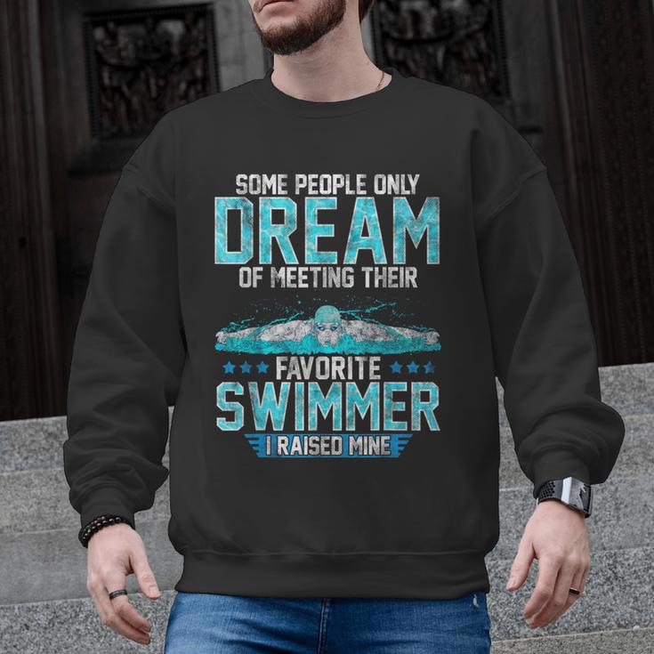 Swimming Parent Swimmer Mom Dad My Favorite Swim Meet Men Graphic Sweatshirt
