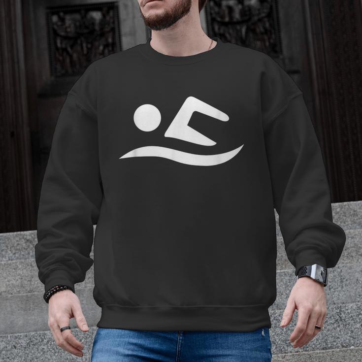 Swimming Silhouette Logo Men Graphic Sweatshirt