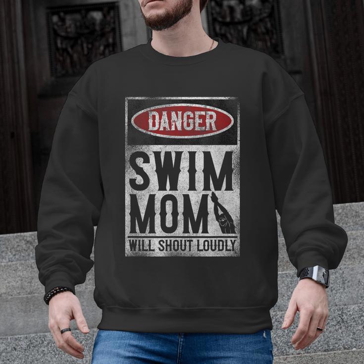 Swimming Swimmer DANGER Swim Mom Men Graphic Sweatshirt