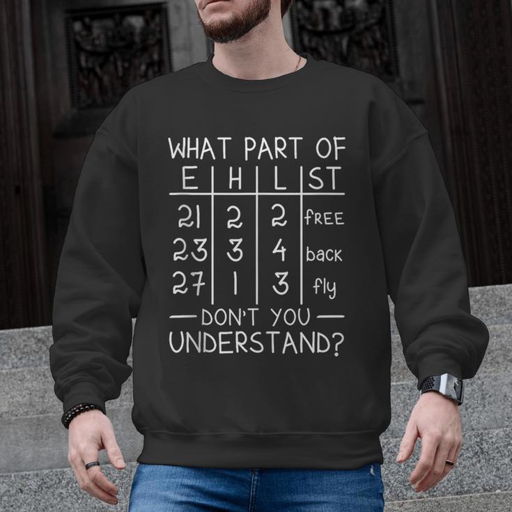 Swimming Swimmer What Part Don't You Understand Swim Team Men Graphic Sweatshirt