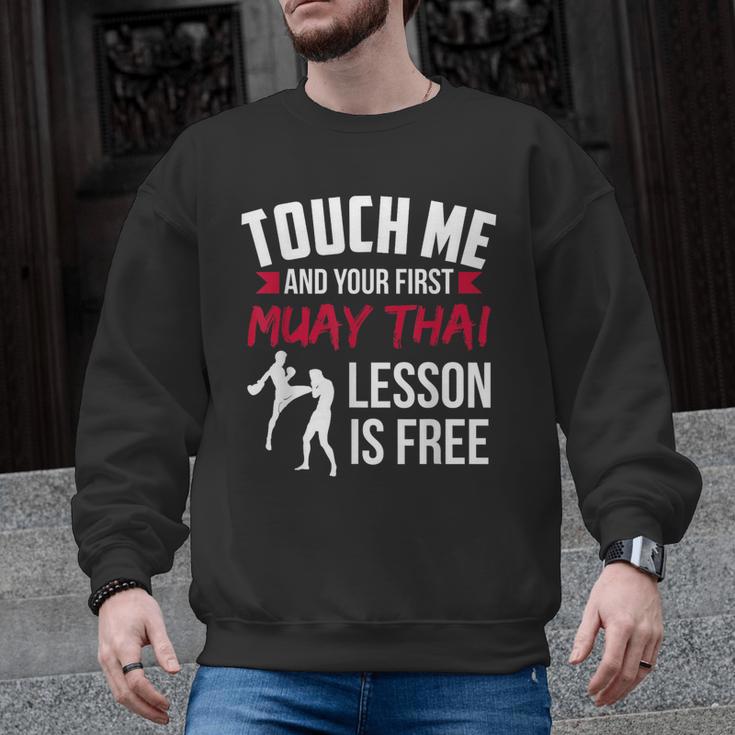 Touch Me And Your First Muay Thai Lesson Is Free Men Graphic Sweatshirt, trending gift Touch Me And Your First Muay Thai Lesson Is Free Men Graphic Sweatshirt, trending gift