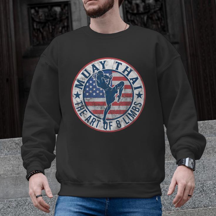 Vintage Muay Thai Karate Boxing Mixed Martial Arts Men Graphic Sweatshirt
