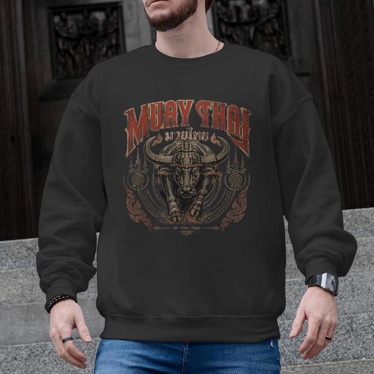 Vintage Muay Thai Trainer Thai Boxing Coach Art Buffalo Men Graphic Sweatshirt, trending gift Vintage Muay Thai Trainer Thai Boxing Coach Art Buffalo Men Graphic Sweatshirt, trending gift