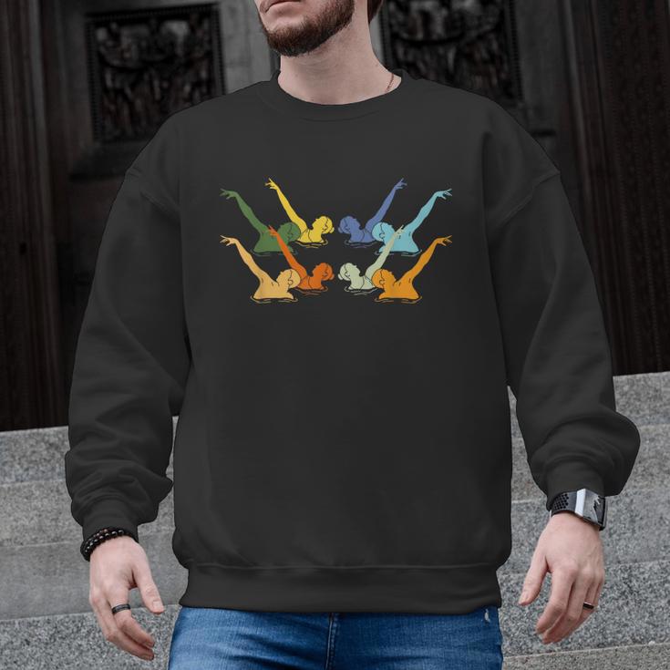 Vintage Synchronized Swimming Artistic Swimming Men Graphic Sweatshirt