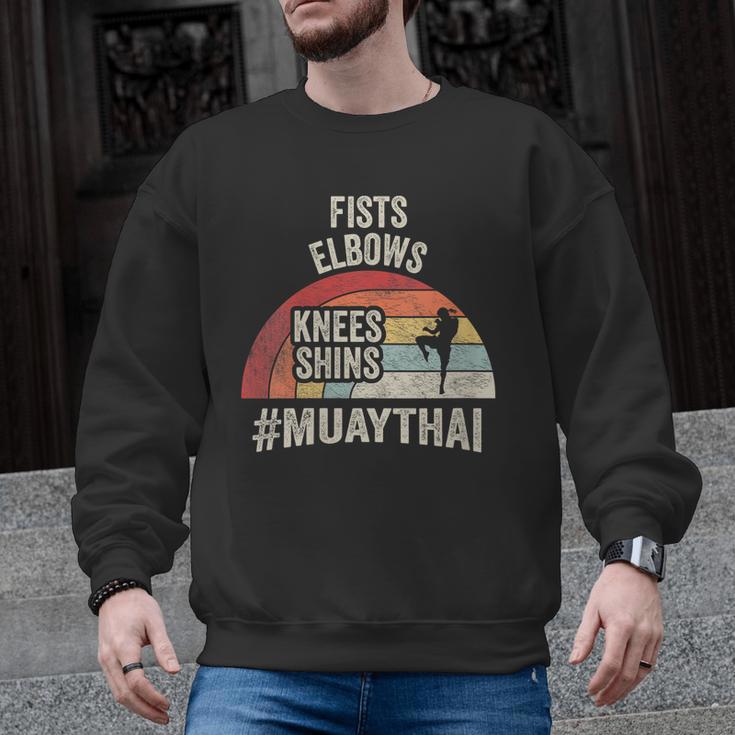 Women's Retro Muay Thai Martial Arts Fighter Graphic Men Graphic Sweatshirt