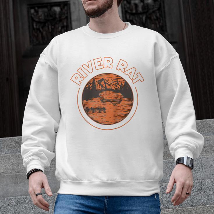 Canoe Canoeing Retro River Rat Raglan Baseball Tee Men Graphic Sweatshirt