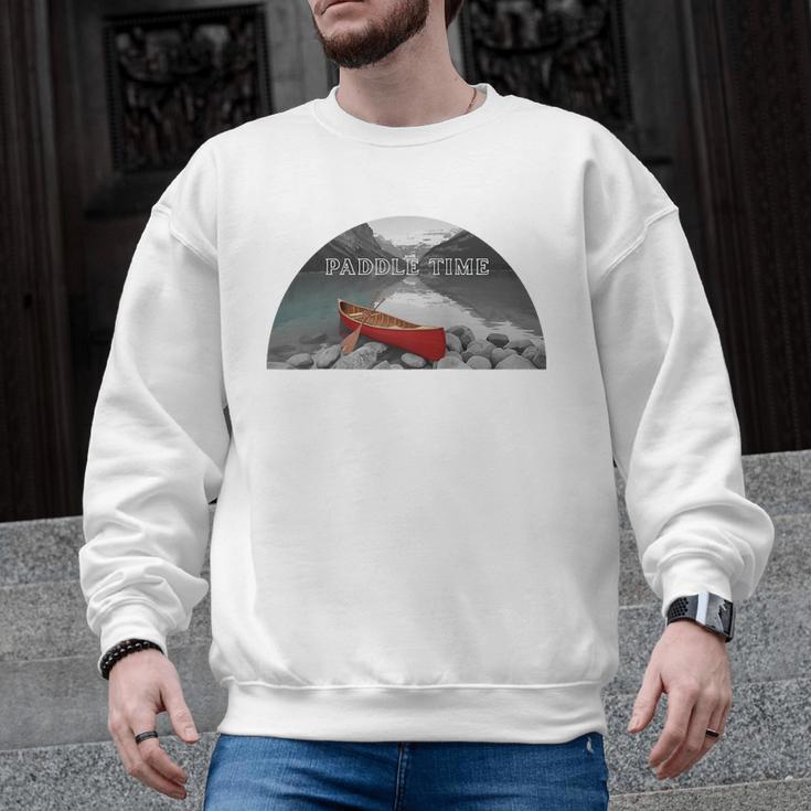 Canoe Lover Time To Paddle Raglan Baseball Tee Men Graphic Sweatshirt