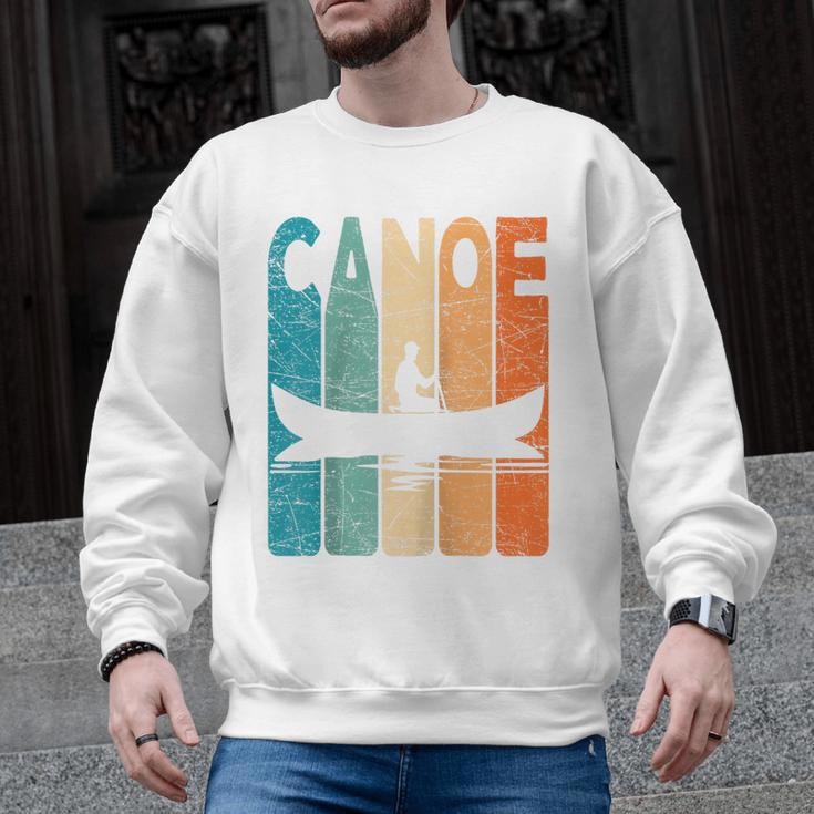 Canoe Vintage Canoeing Retro Canoe Paddling Raglan Baseball Tee Men Graphic Sweatshirt
