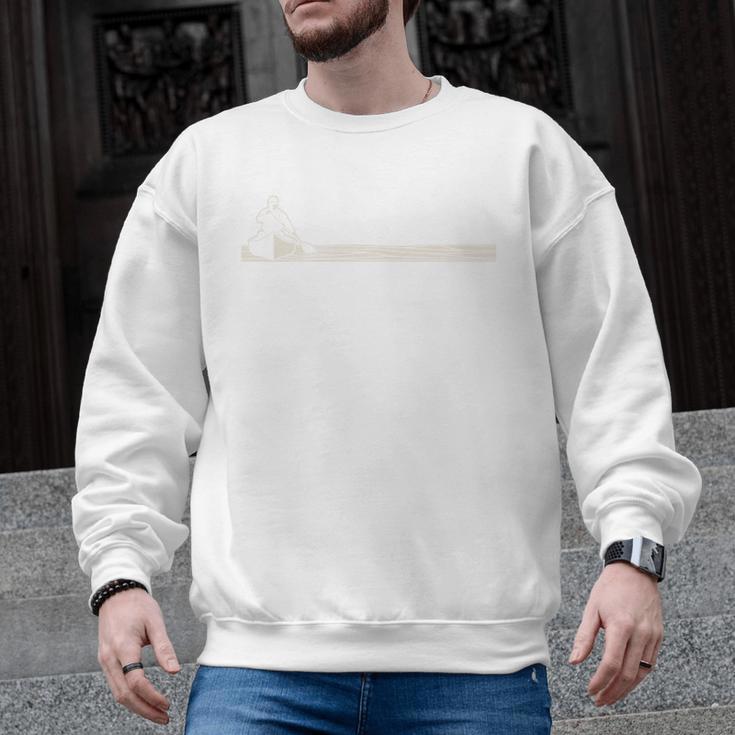Canoeing Minimal River Lake Canoe Comfort Colors Adult Sweatshirt Men Graphic Sweatshirt