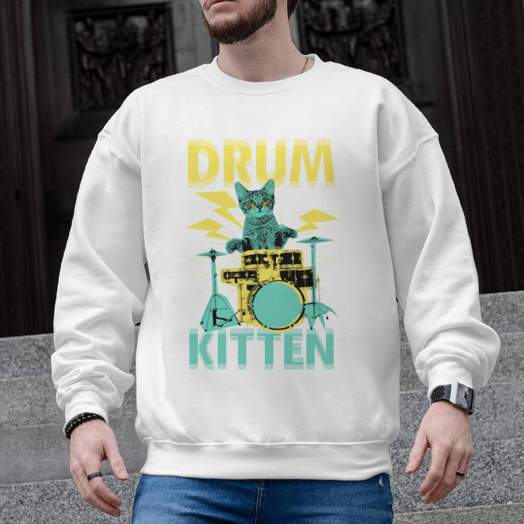 Cute Drummer Cat Drum Kitten Men Graphic Sweatshirt, trending gift Cute Drummer Cat Drum Kitten Men Graphic Sweatshirt, trending gift
