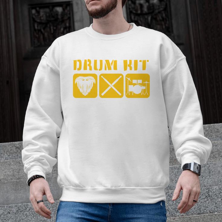 Drum Kit Band Drumming Drumsticks Musical Drums Men Graphic Sweatshirt
