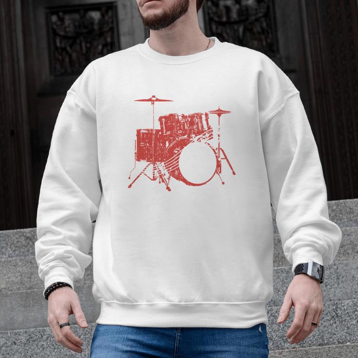 Drum Kit Drummer Band Musical Instrument Rock Music Men Graphic Sweatshirt