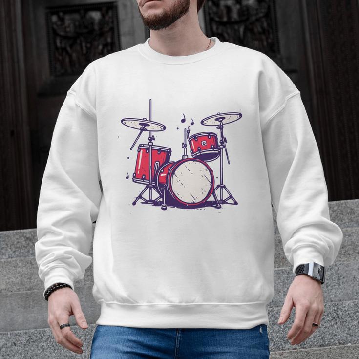 Drum Kit Electronic Drums Sweatshirt Men Graphic Sweatshirt