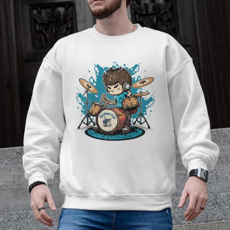 Drum Set Drumming Drummers Drum Kits Music Raglan Baseball Tee Men Graphic Sweatshirt