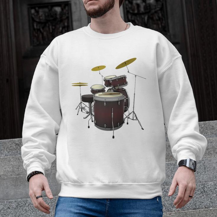 Drummer Drum Kit Raglan Baseball Tee Men Graphic Sweatshirt, trending gift