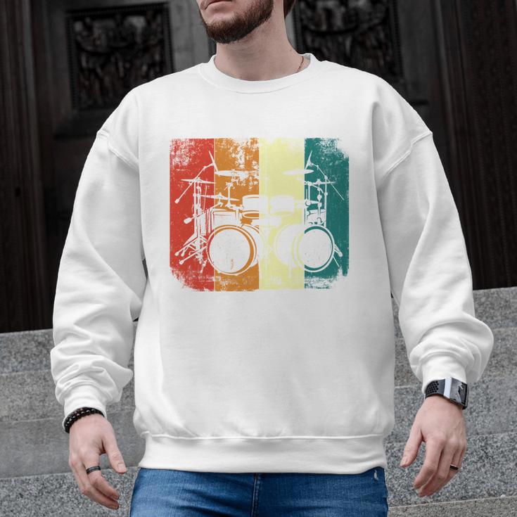 Drumset Cool Retro Vintage Drum Kit Drummer Music Percussion Men Graphic Sweatshirt, trending gift