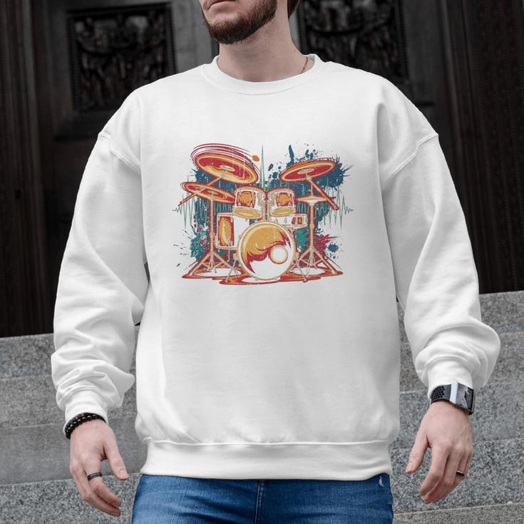 Dynamic Drum Kit For Drummers And Rock Music Lovers Sweatshirt Men Graphic Sweatshirt, trending gift Dynamic Drum Kit For Drummers And Rock Music Lovers Sweatshirt Men Graphic Sweatshirt, trending gift