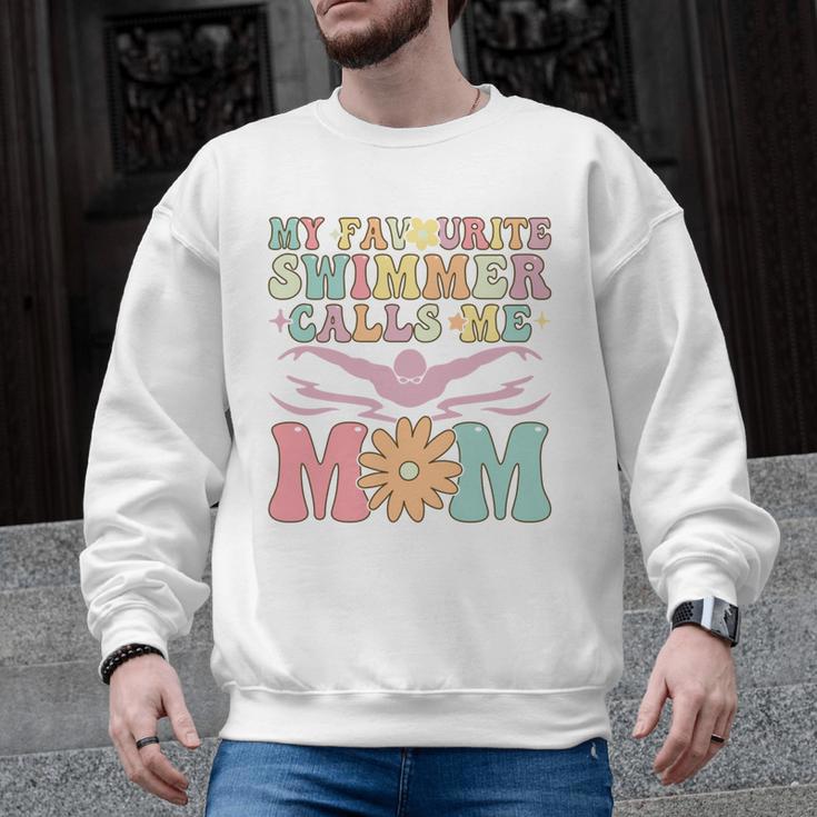 Favourite Swimmer Calls Me Mom Swimming Mom Female Swimmer Men Graphic Sweatshirt