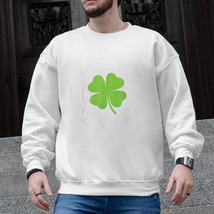 Irish I Was Swimming Shamrock St Patrick's Day Swimmer Men Graphic Sweatshirt