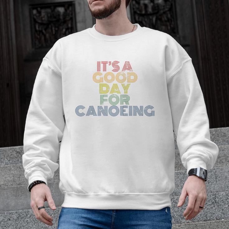 It's A Good Day For Canoeing Retro 70s Vintage Distressed Raglan Baseball Tee Men Graphic Sweatshirt