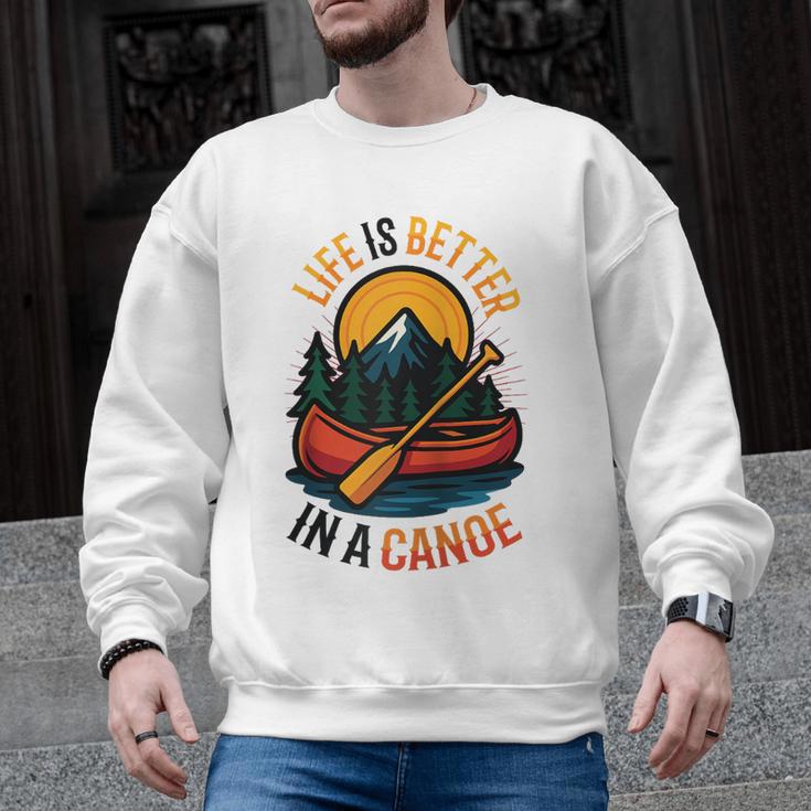 Life Is Better In A Canoe Canoeing Raglan Baseball Tee Men Graphic Sweatshirt
